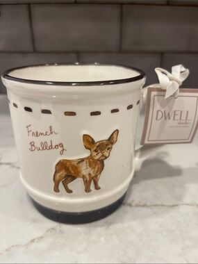 Dwell 🐾French Bulldog🐾Ceramic Mug NWT
